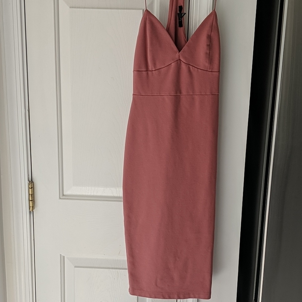 Pink razor back dress